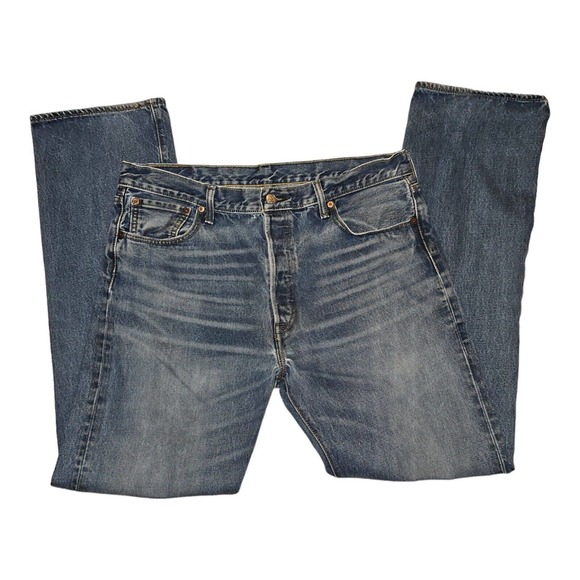 Levi's 501 Jeans Men's 36x34 Straight Leg Button Fly - Picture 1 of 9